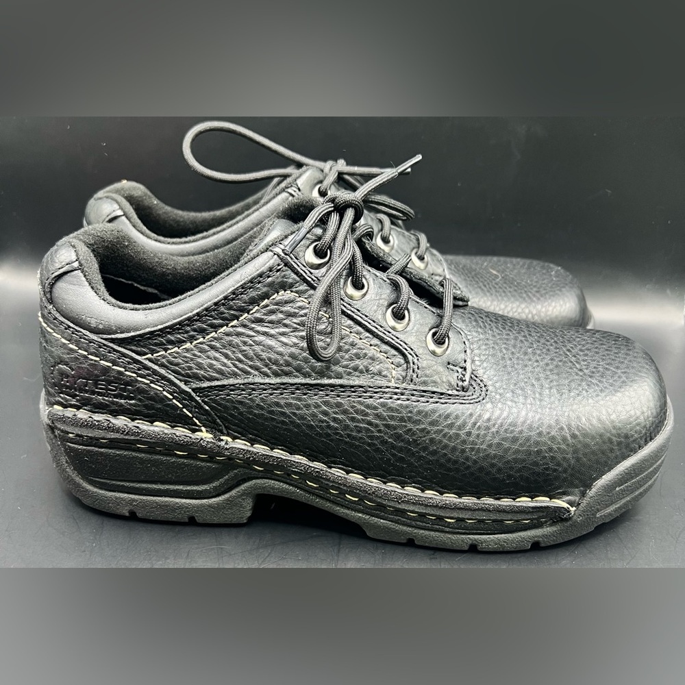 Hytest Safety‎ Footwear- Women's Black Leather Shoes- Work, 9-1/2, Men’s-7-1/2